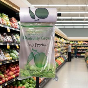 Produce Roll Bags, Reads Organically Grown Fresh – 2000/case