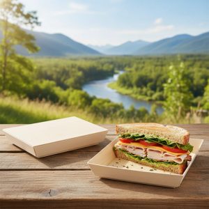 Rectangular Samurai Wooden Tray – 16oz (Case of 100)