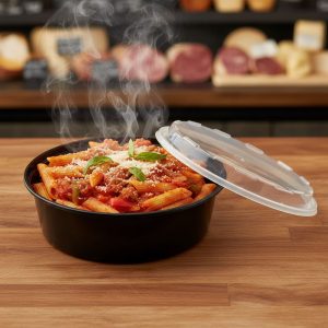 24-oz Microwavable Round Container with Lid – 150/case