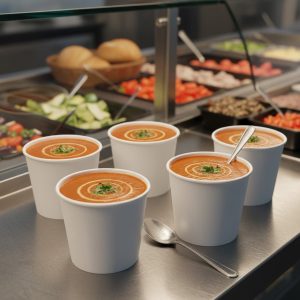 16 oz White Paper Food Cups – 1000/case