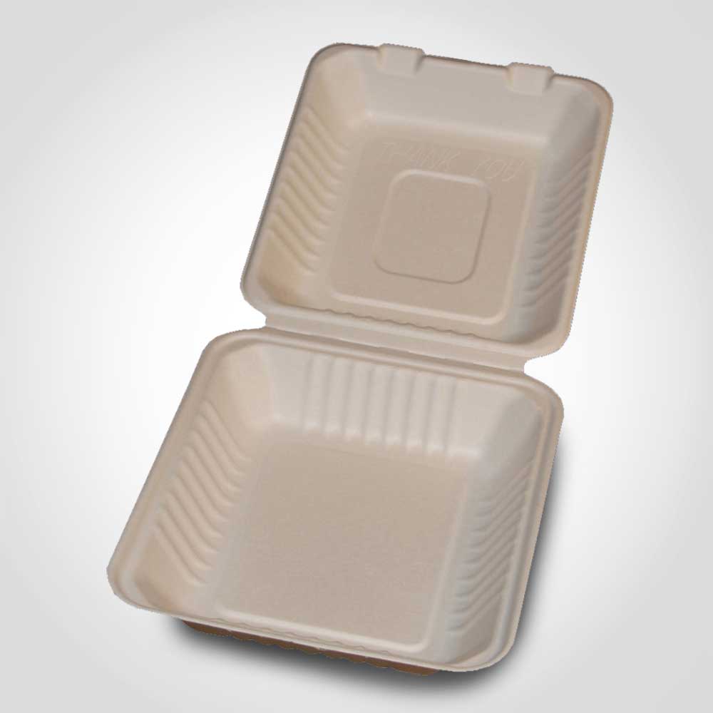 ChampWare Molded Fiber Clamshells 8″x 8″ – 200/case