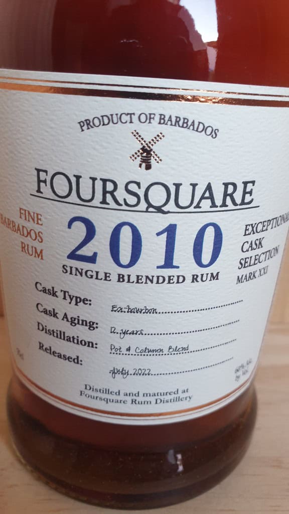 Foursquare 2010 Cask Strength Single Blended Rum 60% - Image 3