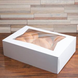 Quarter Sheet Cake Box with Window 14 x 10 x 4.25 in – 100/case