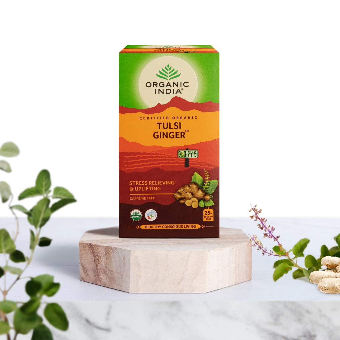 Tulsi Ginger 25 Tea Bags - Image 3